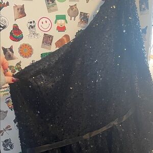 Black Homecoming Sequin Dress